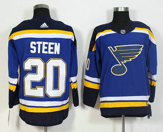 Men's St. Louis Blues #20 Alexander Steen Blue 2017-2018 Hockey Stitched NHL Jersey