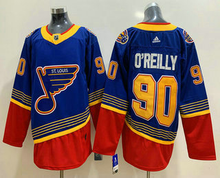 Men's St. Louis Blues #90 Ryan O'Reilly Blue Adidas Stitched NHL Throwback Jersey