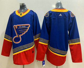 Men's St. Louis Blues Blank Blue Adidas Stitched NHL Throwback Jersey