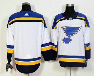 Men's St. Louis Blues Blank White 2017-2018 Hockey Stitched NHL Jersey