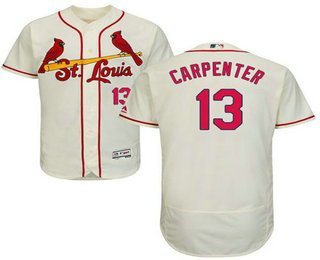Men's St. Louis Cardinals #13 Matt Carpenter Cream 2016 Flexbase Baseball Jersey