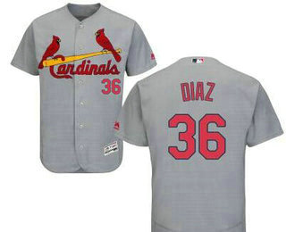Men's St. Louis Cardinals #36 Aledmys Diaz Gray Road Stitched Baseball Jersey