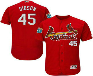 Men's St. Louis Cardinals #45 Bob Gibson Red 2016 Flexbase Baseball Jersey