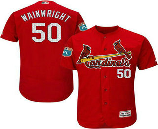Men's St. Louis Cardinals #50 Adam Wainwright Red 2016 Flexbase Baseball Jersey