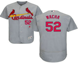 Men's St. Louis Cardinals #52 Michael Wacha Grey 2016 Flexbase Baseball Jersey