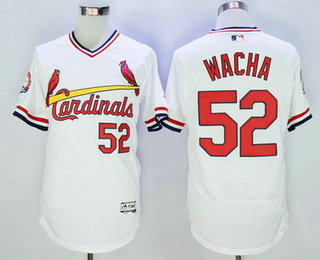 Men's St. Louis Cardinals #52 Michael Wacha White Pullover 2016 Flexbase Baseball Jersey