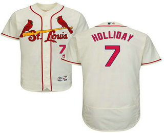 Men's St. Louis Cardinals #7 Matt Holliday Cream 2016 Flexbase Baseball Jersey