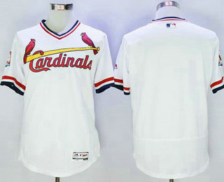 Men's St. Louis Cardinals Blank Cooperstown White 2016 Flexbase Baseball Jersey