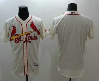 Men's St. Louis Cardinals Blank Cream Flexbase 2016 MLB Player Jersey