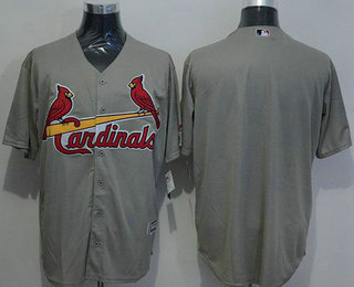 Men's St. Louis Cardinals Blank Grey New Cool Base Jersey