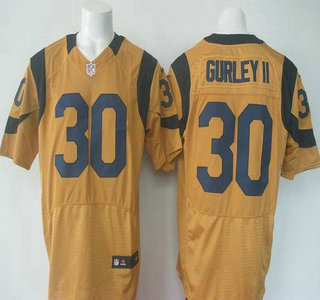 Men's St. Louis Rams #30 Todd Gurley II Nike Gold Color Rush 2015 NFL Elite Jersey