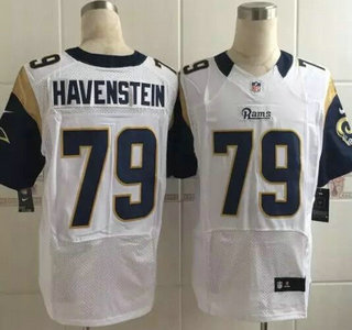 Men's St. Louis Rams #79 Rob Havenstein Nike White Elite Jersey