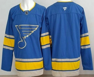 Men's St Louis Blues Blank Light Blue Authentic Jersey