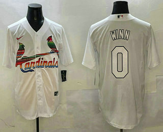 Men's St Louis Cardinals #0 Masyn Winn White Mexico Cool Base Stitched Jersey