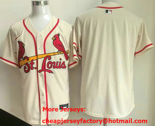 Men's St Louis Cardinals Blank Cream Limited Jersey