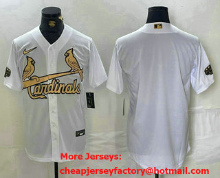 Men's St Louis Cardinals Blank White 2022 All Star Stitched Cool Base Nike Jersey