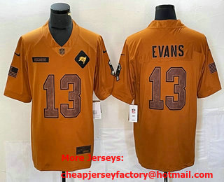 Men's Tampa Bay Buccaneers #13 Mike Evans Brown 2023 Salute To Service Limited Stitched Jersey