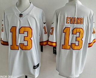 Men's Tampa Bay Buccaneers #13 Mike Evans Limited White Throwback Vapor Jersey