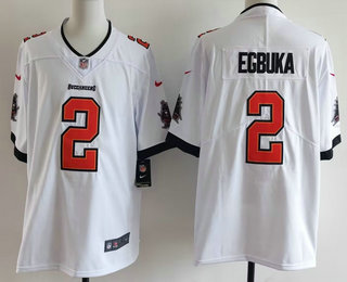 Men's Tampa Bay Buccaneers #2 Emeka Egbuka Limited White Vapor Jersey