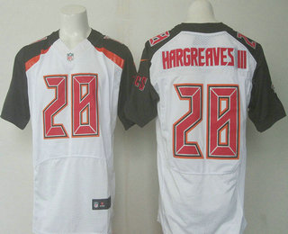 Men's Tampa Bay Buccaneers #28 Vernon Hargreaves III White Road NFL Nike Elite Jersey