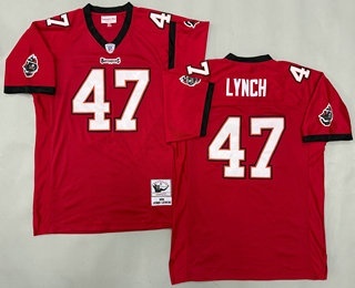 Men's Tampa Bay Buccaneers #47 John Lynch Red 2002 Throwback Jersey