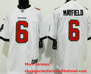 Men's Tampa Bay Buccaneers #6 Baker Mayfield Limited White Vapor Jersey