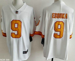 Men's Tampa Bay Buccaneers #9 Emeka Egbuka Limited White Throwback Vapor Jersey