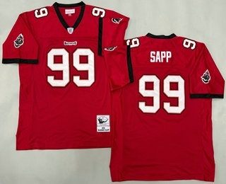 Men's Tampa Bay Buccaneers #99 Warren Sapp Red 2002 Throwback Jersey