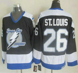 Men's Tampa Bay Lightning #26 Martin St. Louis 2003-04 Black CCM Vintage Throwback Jersey