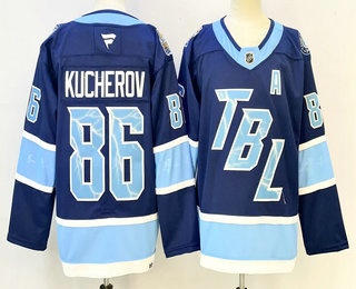 Men's Tampa Bay Lightning #86 Nikita Kucherov Blue 2026 Stadium Series Authentic Jersey