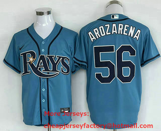 Men's Tampa Bay Rays #56 Randy Arozarena Blue Cool Base Stitched Baseball Jersey