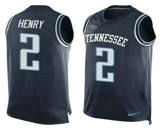 Men's Tennessee Titans #2 Derrick Henry Navy Blue Alternate Stitched Nike NFL Limited Tank Top Jersey