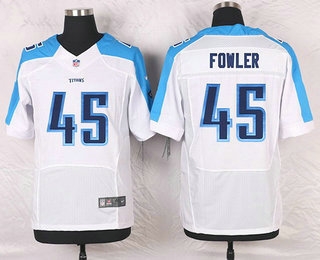 Men's Tennessee Titans #45 Jalston Fowler White Road NFL Nike Elite Jersey