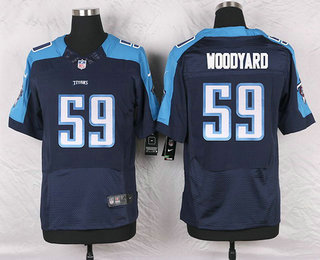 Men's Tennessee Titans #59 Wesley Woodyard Navy Blue Alternate NFL Nike Elite Jersey