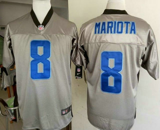 Men's Tennessee Titans #8 Marcus Mariota Nike Grey Shadow Elite Jersey