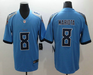 Men's Tennessee Titans #8 Marcus Mariota Nike Light Blue New 2018 Vapor Untouchable Limited Jersey