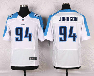 Men's Tennessee Titans #94 Austin Johnson White Road NFL Nike Elite Jersey