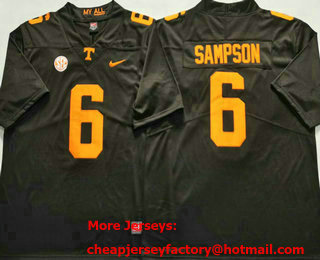 Men's Tennessee Volunteers #6 Dylan Sampson Black Vapor Limited College Football Jersey