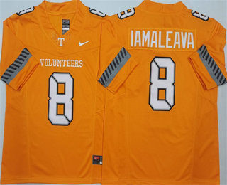 Men's Tennessee Volunteers #8 Nico Iamaleava Limited Orange 2025 College Football Jersey