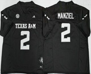 Men's Texas A M Aggies #2 Johnny Manziel Black FUSE College Football Jersey