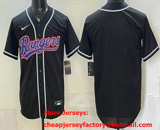 Men's Texas Rangers Blank 2026 Black Fashion Cool Base Jersey