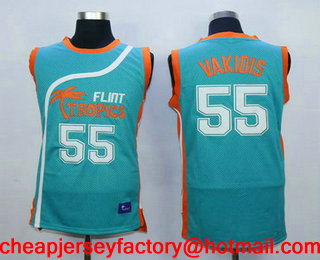 Men's The Movie Flint Tropics #55 Vakidis Teal Green Soul Swingman Basketball Jersey