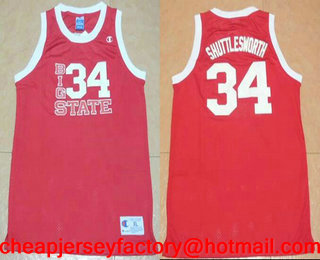 Men's The Movie He Got Game Lincoln #34 Ray Allen Jesus Shuttlesworth Red Swingman Basketball Jersey