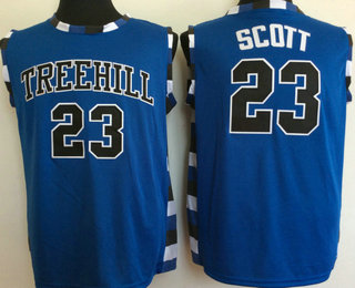Men's The Movie One Tree Hill #23 Nathan Scott Blue Swingman Basketball Jersey