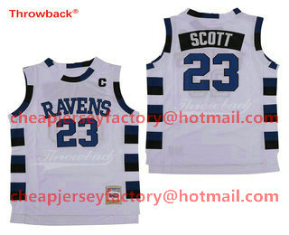 Men's The Movie One Tree Hill #23 Nathan Scott White Swingman Basketball Jersey