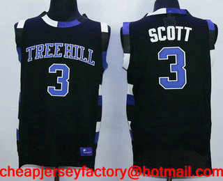 Men's The Movie One Tree Hill #3 Lucas Scott Black Swingman Basketball Jersey