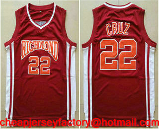Men's The Movie Richmond Oilers #22 Timo Cruz Red Soul Swingman Basketball Jersey