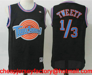 Men's The Movie Space Jam #1 3 Tweety Black Soul Swingman Basketball Jersey