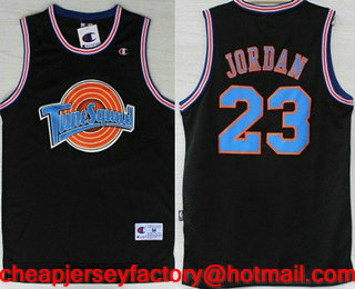 Men's The Movie Space Jam #23 Michael Jordan Black Soul Swingman Jersey