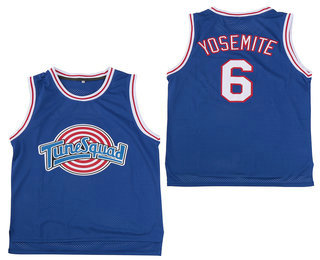 Men's The Movie Space Jam #6 Boriz Yosemite Blue Soul Swingman Basketball Jersey